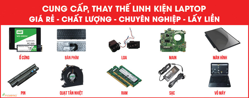 Thay Thế Linh Kiện Laptop Chính hãng Tại Bà Rịa